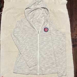 Columbia Light Gray Zip-Up with Hood